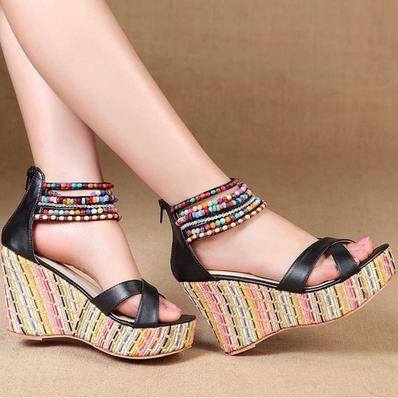 NWOT CUTE women’s wedges size 7.5 - Picture 4 of 5